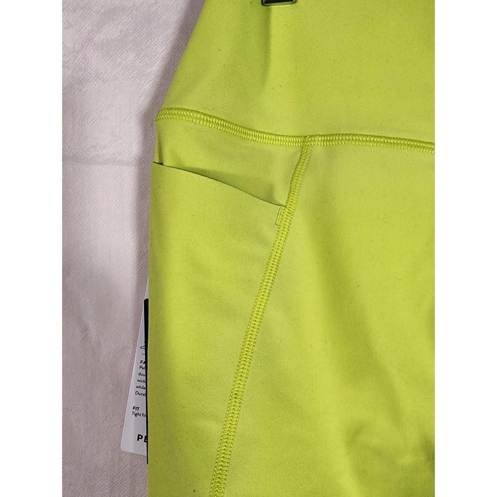Peloton NWT Womens M Cadent High Rise Pocket Legging Neon Green Workout Pants - Picture 6 of 8